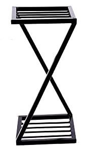ZIGZAG PLANT STAND BLACK METAL | Plant stand Unique Design 'X' SHAPE Pot Stand