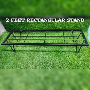 Rectangular Stand 2 Feet | Planter Stand Rectangular shape | Anti Rust Metal Stands for Pots Premium Strong and Durable Flower Pot Stand for Living Room, Balcony and Office