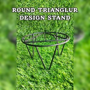 Round Triangular Design Metal Stand |  Plant Stand for Indoor & Outdoor Pot, Metal Potted Plant Holder for House, Garden & Patio