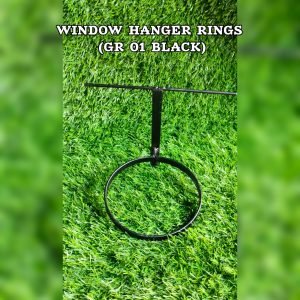 Hanging Ring Grill | Hanging Flower Pot Holder | Plant Stand for Home Balcony Décor, Black Colour