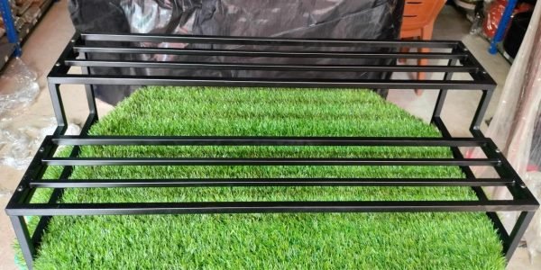 2 Step Regular 3 Feet Stand Black Colour | Two Step Plant Stand Heavy Duty in Black by A one Steels Metal Flower Pot Holder - Image 3