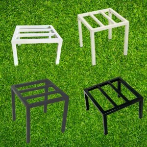 Metal Plant Stand 8 x 8 inch | Flower Metal Pot Stand For Outdoor Plants / Indoor Pot Stands plant of Heavy Duty Metal in White and Black Colour