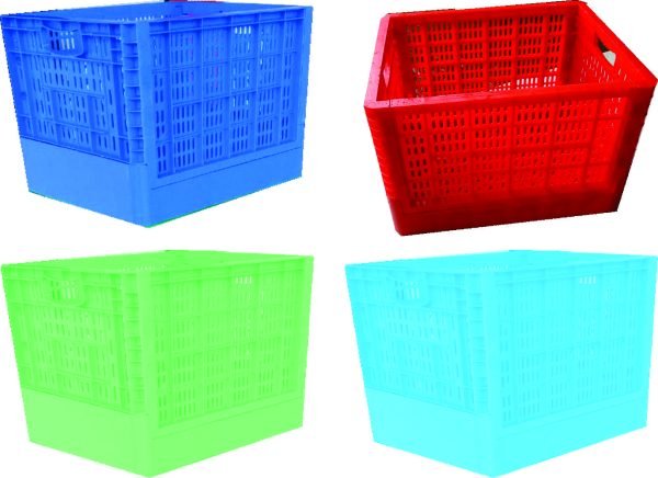 Plastic Collapsible Crates_Folding Crates | Portable Foldable Crate | Collapsible Basket, 10 kg and 26 kg Capacity | Heavy Duty Durable Plastic Stackable Crates for Storage and Organizing, Big & Small Size with Multicolour - Image 8