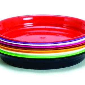 12 inch Pot Plates | Black, Brown, Multicolor | Saucer for Pots UV Treated Round Bottom Tray/Plate/Saucer Heavy Duty Highly Durable Plant saucer Gamla for Indoor Home Decor & Outdoor Balcony Garden