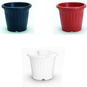 Grow Pot | Plastic Pot for Home & Garden | Black, Terracotta, White