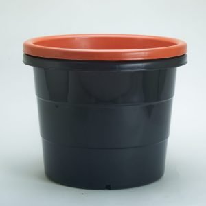 Nursery Terracota Color Plastic Nursery pots | 11, 16, 18, 22 inch Plastic Pots | Nursery Plastic pots | Terracota Color Plastic Nursery Flowering pots | Nursery pots for Small Plants and saplings | Brown and Black