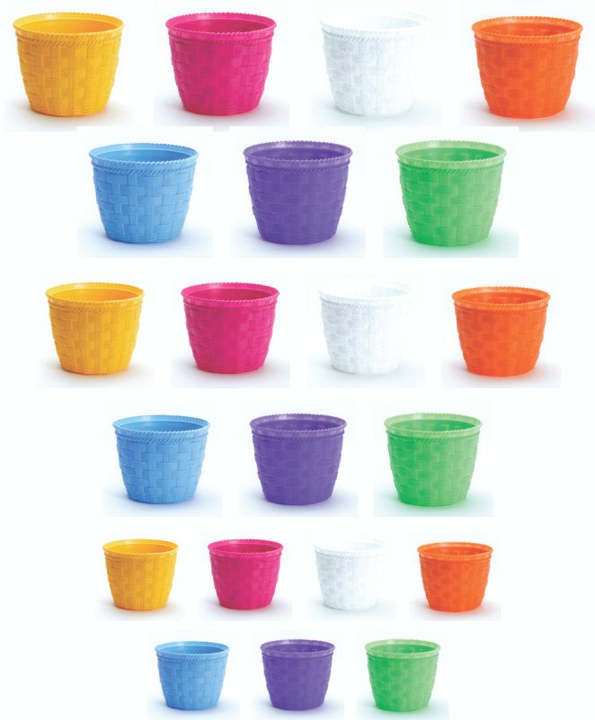 Bamboo Design Pot | Multicolor Premium Flower Pot - Ideal for Office Desk or Table Side Decoration - Modern and Elegant Design 3 sizes with Multicolour
