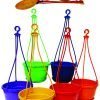Hanging Pot | Plastic Hanging Basket/Pots (Multicolor) | Plastic Pot/Hanging Basket |