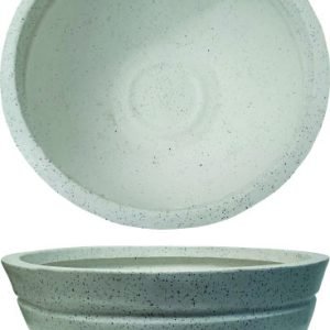 Jaguar Lotus Bowl | Round Planter (Stone White)(Extra Large) (Without Drainage Hole) || Pots for Plants || High Grade Polymer || Lightweight || Indoor-Outdoor || Non-Breakable|| Plant Directly in it