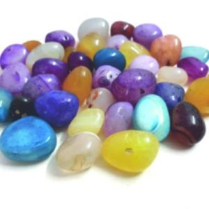 Onyx Pebbles | Mix with Multicolored Onyx Pebbles | Decorative Multicolour Onyx Stone Pebbles for Garden Fish tank Vase Filler Plant Pots & Home Decor