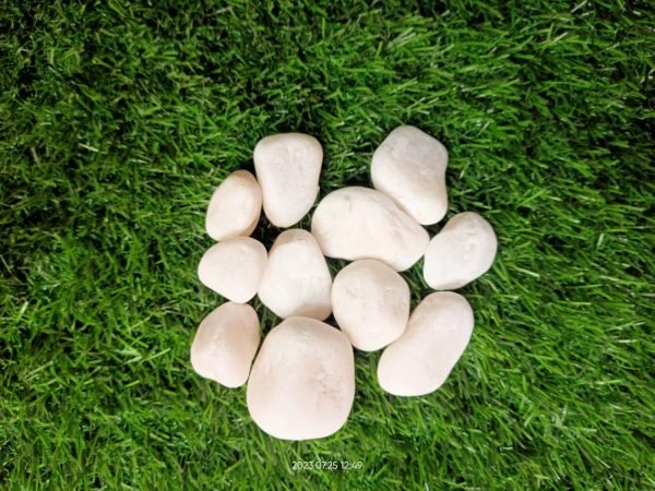 Normal Pebbles | Unpolished White Marble Pebbles For Garden Decor | Stone/Pebbles