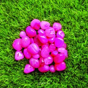 Pink Onyx Pebbles | Pink Onyx Pebbles for Decoration - Pebbles Stones for Fish Tank Aquarium, Fountain, Table Decor - Decorative Stones and Pebbles for Home/Garden Decor