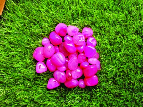 Pink Onyx Pebbles | Pink Onyx Pebbles for Decoration - Pebbles Stones for Fish Tank Aquarium, Fountain, Table Decor - Decorative Stones and Pebbles for Home/Garden Decor
