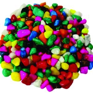 Polished Gravels | Multicoloured Aquarium Stones/Marbles/Pebbles for Fish Tank Landscaping Rocks Natural River Gravel Polished Decorative Colorful