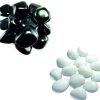 Polished Pebbles | Decorative Large, Small Polished Stone Pebbles for Landscape Home Garden Decor | White and Black Colour