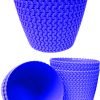 Poppy Pot | Plastic Round Shape Flower Pots for Home, Office, Garden, Terrace Planters Suitable for Indoor and Outdoor Gardening Plants | 7 inch Purple Colour