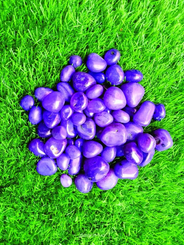 Purple Onyx Pebbles | Multi Purpose Polished Glossy Decorative Onyx Stone for Decoration & Home Decor
