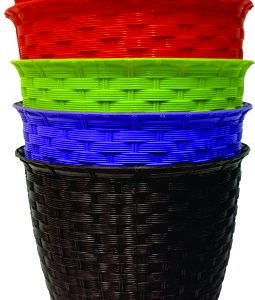 Redigo Pot | Modern Plastic Pot | Multicolor Pots Gardening Gamla for Plants - Plastic Tub for Gardening | Plastic Round Flower Pots for Home Planters, Terrace, Garden 8 inch