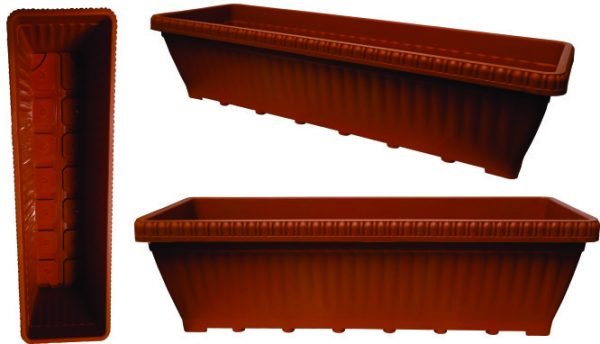 Royal Gardenia 5 inch | Plastic Window Planters | Rectangular Planters for Home & Balcony Garden | Pots for Home Plants and Gardens | Plant Pots for Home Gardening | Rectangular Modern Design Durable Plastic Plant Pot for Gardening
