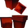 Square Plantar | Square Plastic Planter | UV Treated Heavy Square Planter Pot Gamla Planter Pots, Outdoor Balcony Flower Pots, Gamla with Drainage Holes with Tray for Home and Garden Decoration