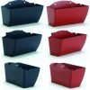 Wall Mounting Pot | Hooked Plastic Wall Hanging Pot Set (Black & Brown) |
