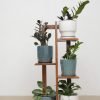 Teak Wood Flower Pot Stand 3 STEP, 3 FEET (Only Stand) | Wooden Plant Stand for Balcony Living Room Indoor Outdoor Plant Stand Display Rack Storage Rack for Patio Garden Yard