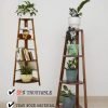 TEAK WOOD CORNER STAND (Only Stand) | Solid Wooden Vertical Garden Multi Layer Plant Stand,Wooden Plant Stand Flower Pot Stand for Balcony Foldable Storage Display Rack for Indoor Plants