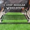 2 Step Regular 3 Feet Stand Black Colour | Two Step Plant Stand Heavy Duty in Black by A one Steels Metal Flower Pot Holder