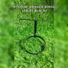 Hanging Ring Grill | Hanging Flower Pot Holder | Plant Stand for Home Balcony Décor, Black Colour
