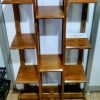 Teak Wood Flower Pot Stand 8 STEP, 4 FEET (Only Stand) | Wooden Plant Stand for Balcony Living Room Indoor Outdoor Plant Stand Display Rack Storage Rack for Patio Garden Yard