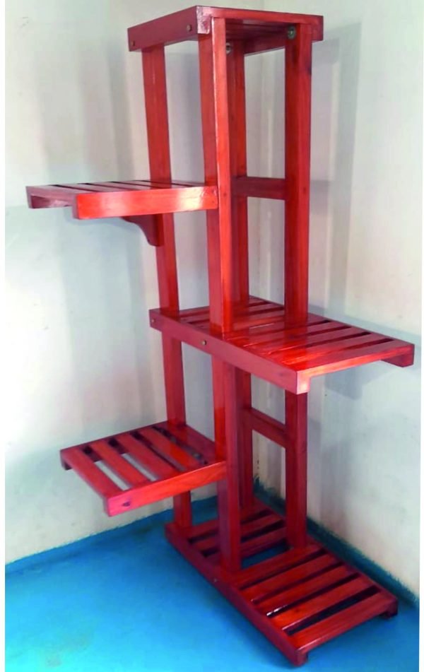 Wooden Corner Stand 5 Step | Shelf Planter Pots Shelves, Multi Plants Indoor Outdoor Garden Planter Display, Shelving Unit for Patio Garden Corner Balcony Living Room