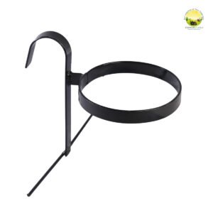 Hanging Ring Grill | Hanging Flower Pot Holder | Plant Stand for Home Balcony Décor, Black Colour