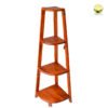 TEAK WOOD CORNER STAND (Only Stand) | Solid Wooden Vertical Garden Multi Layer Plant Stand,Wooden Plant Stand Flower Pot Stand for Balcony Foldable Storage Display Rack for Indoor Plants