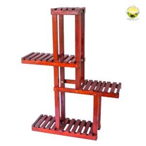 Wooden Flower Stand 4 STEP | Wooden Plant Stand for Balcony Living Room Indoor Outdoor Plant Stand Display Rack Storage Rack for Patio Garden Yard