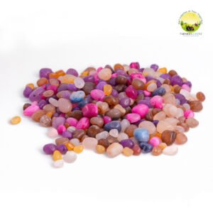 Onyx Pebbles | Mix with Multicolored Onyx Pebbles | Decorative Multicolour Onyx Stone Pebbles for Garden Fish tank Vase Filler Plant Pots & Home Decor
