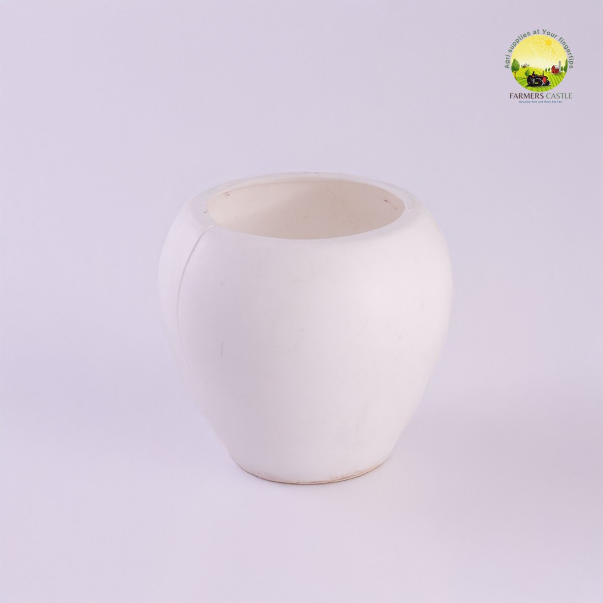 Apple Pot | Apple Small White Plastic Pots for Indoor Plants, Planters, Flower, Pots, gamla, Outdoor, Balcony, Home, Round, Garden, Office Decor 2 DSC5008