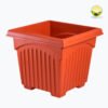 Square Plantar | Square Plastic Planter | UV Treated Heavy Square Planter Pot Gamla Planter Pots, Outdoor Balcony Flower Pots, Gamla with Drainage Holes with Tray for Home and Garden Decoration