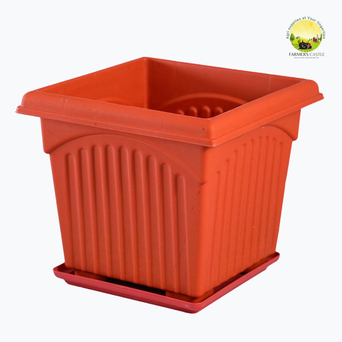 Square Plantar | Square Plastic Planter | UV Treated Heavy Square Planter Pot Gamla Planter Pots, Outdoor Balcony Flower Pots, Gamla with Drainage Holes with Tray for Home and Garden Decoration 4 DSC5115