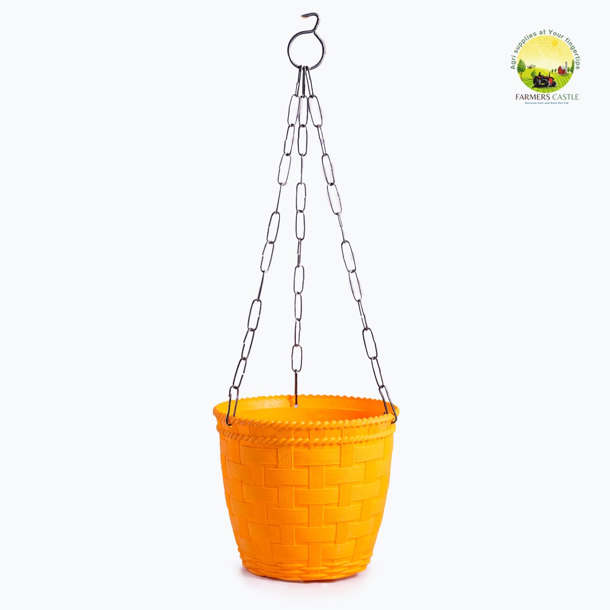Bamboo Design Pot with Hanging Chain | Hanging Planter Pot with Metal Chain for Indoor Plants Pot, Flower Pot and Balcony Pots Home Gardening 2 DSC5165