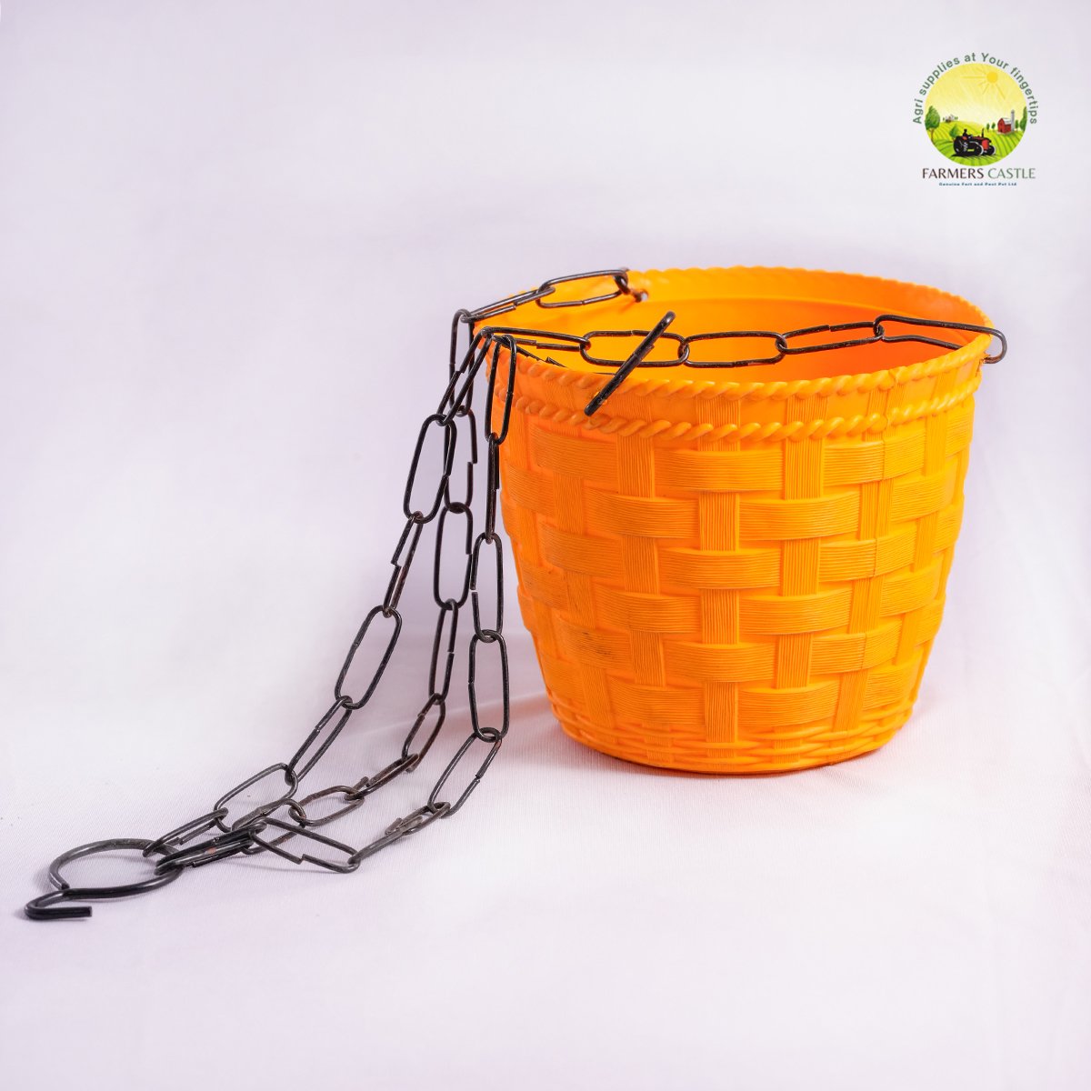 Bamboo Design Pot with Hanging Chain | Hanging Planter Pot with Metal Chain for Indoor Plants Pot, Flower Pot and Balcony Pots Home Gardening 3 DSC5166