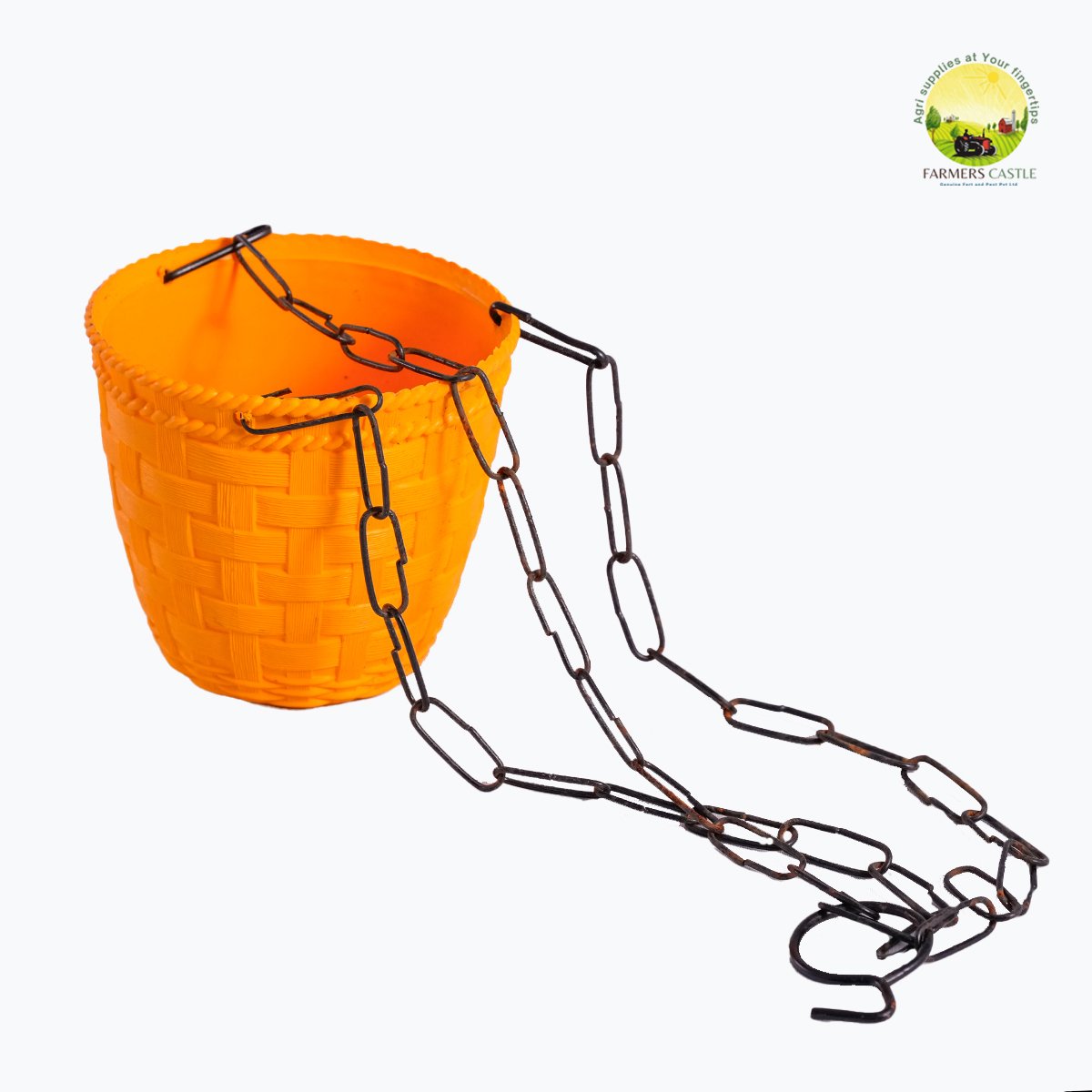 Bamboo Design Pot with Hanging Chain | Hanging Planter Pot with Metal Chain for Indoor Plants Pot, Flower Pot and Balcony Pots Home Gardening 4 DSC5170