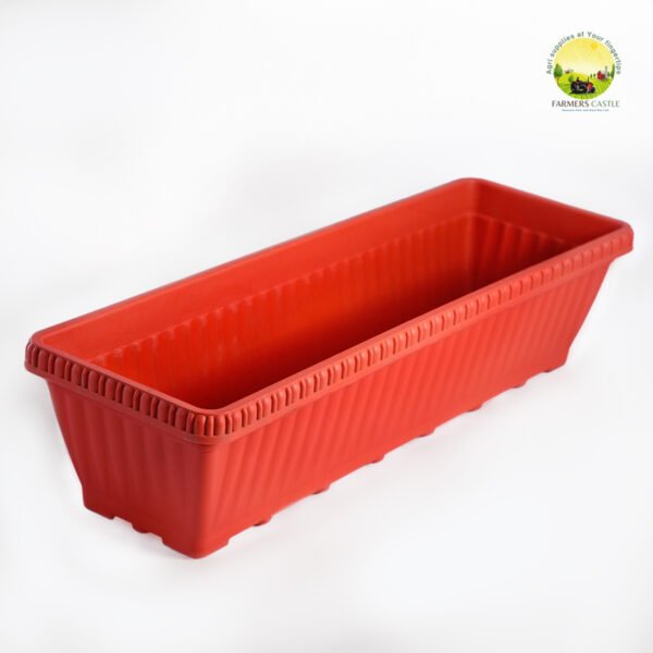 Royal Gardenia 5 inch | Plastic Window Planters | Rectangular Planters for Home & Balcony Garden | Pots for Home Plants and Gardens | Plant Pots for Home Gardening | Rectangular Modern Design Durable Plastic Plant Pot for Gardening