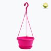 Hanging Pot | Black, Multicolor | Plastic Round Flower Plant Hanging Pot with Hanging Chain for House Plants Garden Balcony Decoration