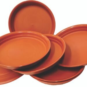 Teracotta Plate Plastic | Pot Holder Trays | Pot Plate | Round Bottom Tray/Plate/Saucer | Heavy Duty Highly Durable Plant Saucer Gamla for Indoor Home Decor & Outdoor Balcony Garden